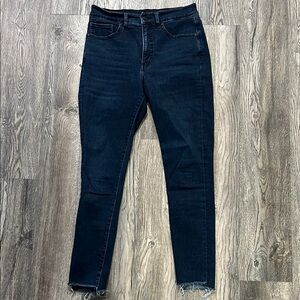 Express Jeans Blue Skinny High Rise Jeans Size 6 Stretch Denim